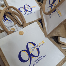 Load image into Gallery viewer, Cotton Canvas + Jute Tote, Customized