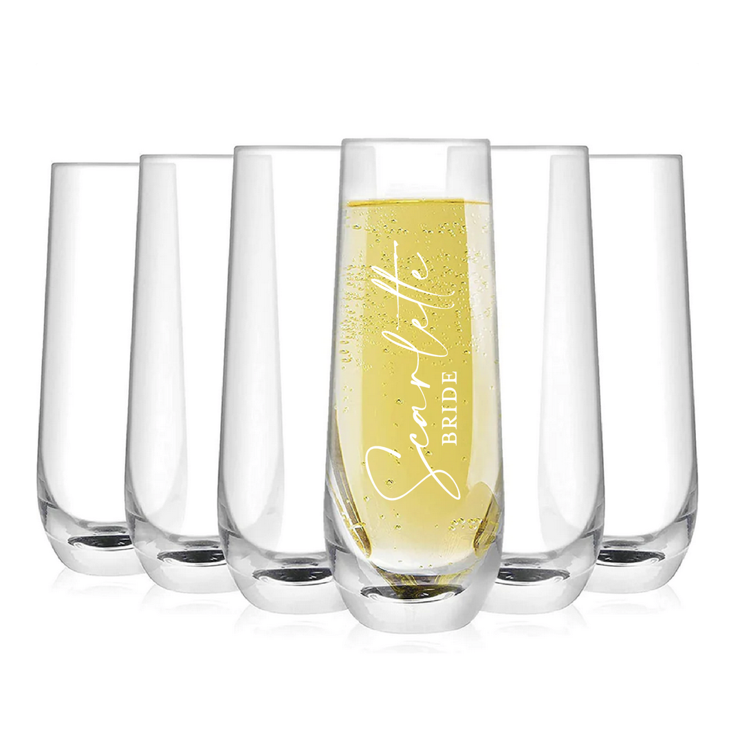 Stemless Flutes, Customized