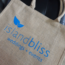 Load image into Gallery viewer, island bliss jute tote

