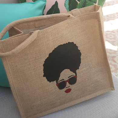 naturally unbothered jute tote