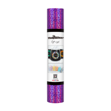 Load image into Gallery viewer, Purple Holographic Sparkle Adhesive Vinyl
